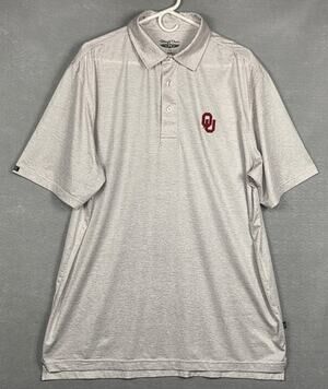 Straight Down Polo Oklahoma Sooners Logo Mens Large